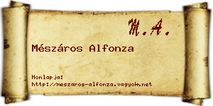 Mészáros Alfonza névjegykártya